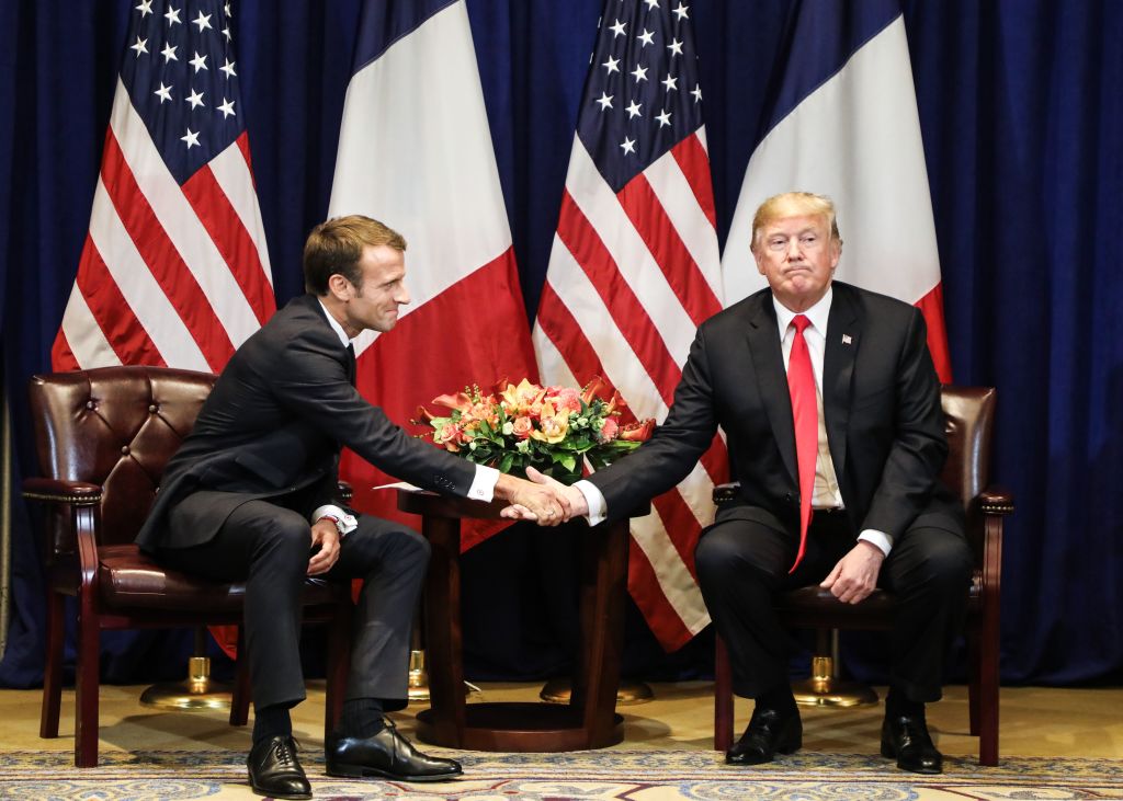 trump arrive macron
