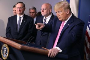 President Trump Holds Press Conference With CDC Officials On Coronavirus