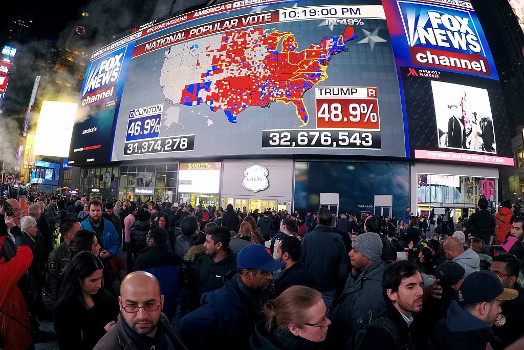 polling Times Square 2016 election