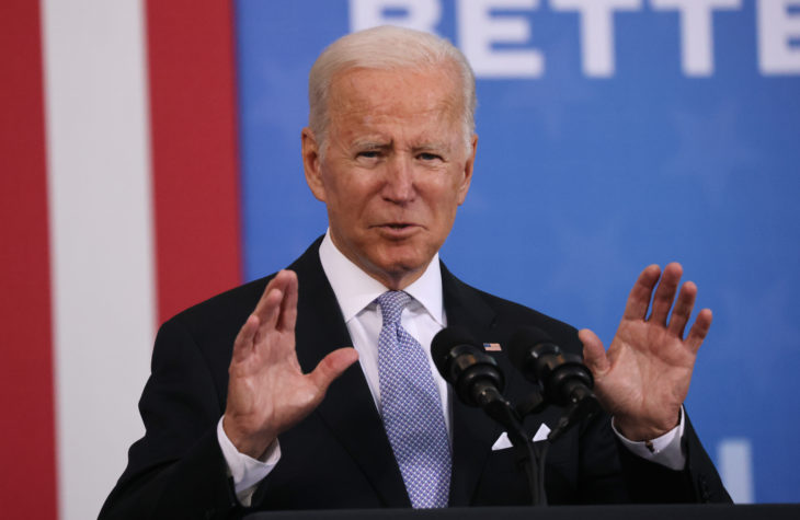 President Joe Biden speaks at an event at the Electric City Trolley Museum in Scranton (Getty Images)