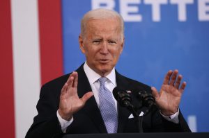 President Joe Biden speaks at an event at the Electric City Trolley Museum in Scranton (Getty Images)