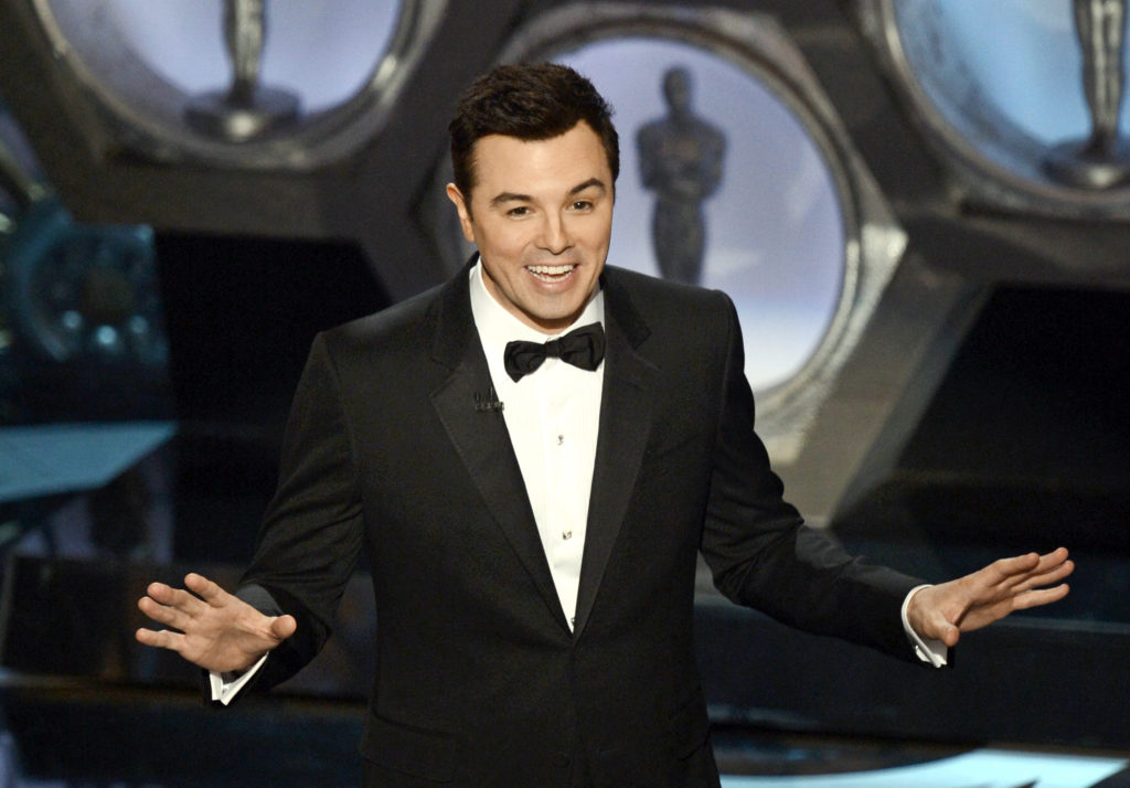 Host Seth MacFarlane speaks onstage during the Oscars held at the Dolby Theatre on February 24, 2013 (Getty Images)