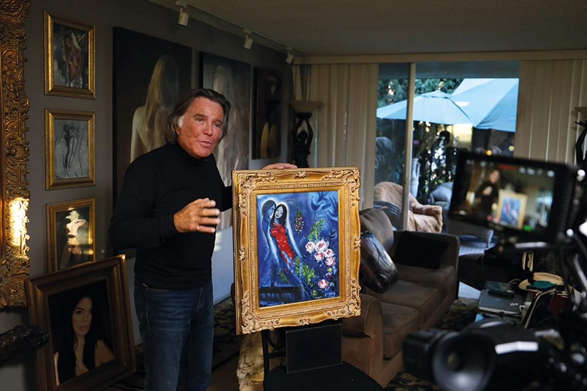 Tony Tetro at home with a forged Chagall (Coleman Beltrami)