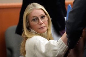 US actress Gwyneth Paltrow looks on before leaving the courtroom in Park City, Utah (Photo by RICK BOWMER/POOL/AFP via Getty Images)
