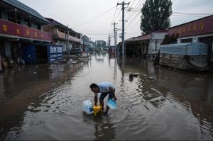 Bazhou and Zhouzhou, two cities outside of Beijing, have faced extreme flooding