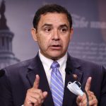 U.S. Rep. Henry Cuellar (D-TX) speaks on southern border security and illegal immigration, during a news conference at the U.S. Capitol (Photo by Kevin Dietsch/Getty Images)
