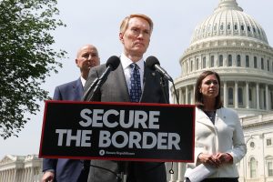 Sen. James Lankford (R-OK) speaks on border security and Title 42 (Photo by Kevin Dietsch/Getty Images)