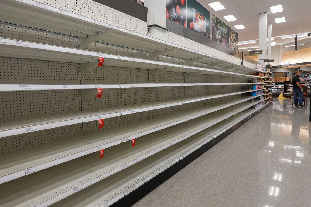 empty shelves